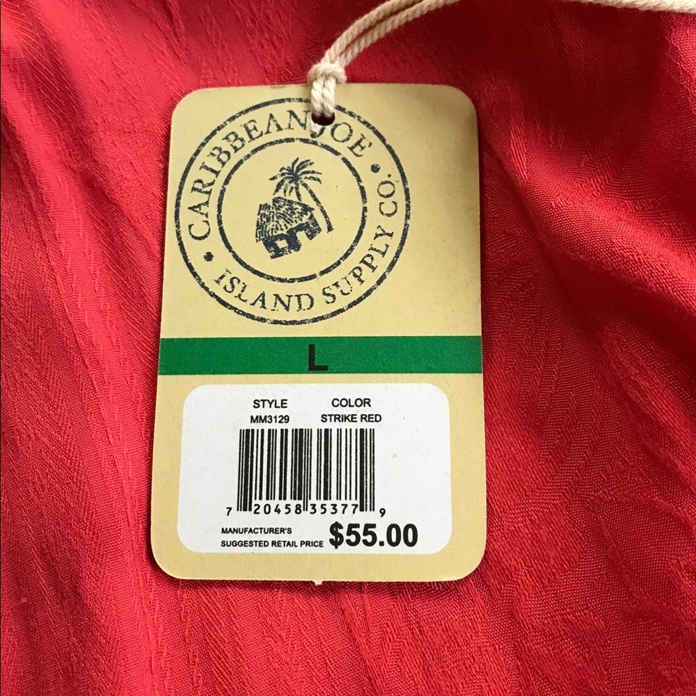 NWT Men’s Caribbean Joe shirt Sz L - Picture 4 of 9